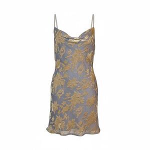 Edit by Nine Y2K Whimsigoth Velvet Burnout Sheer Mesh Mini Dress S